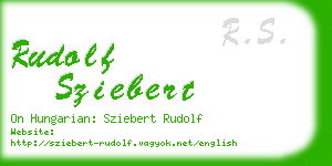 rudolf sziebert business card